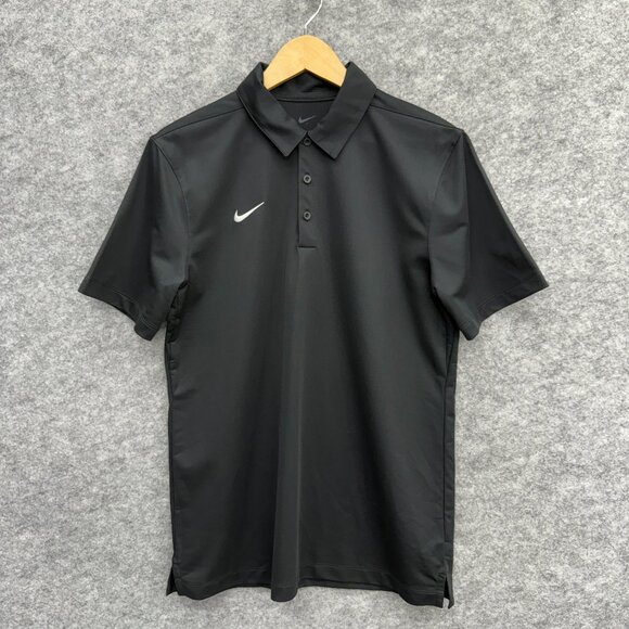 NIKE Dri-Fit Polo Men's Golf Polo Shirt, Performance Activewear, Black, M, NEW - Picture 1 of 10